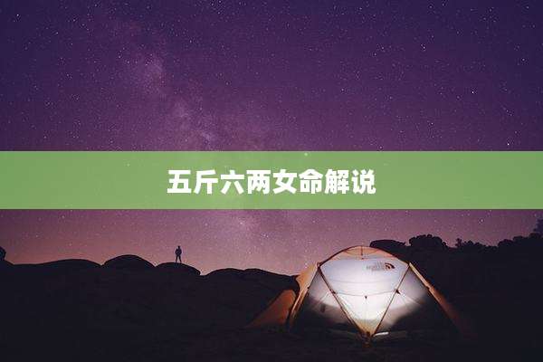 五斤六两女命解说