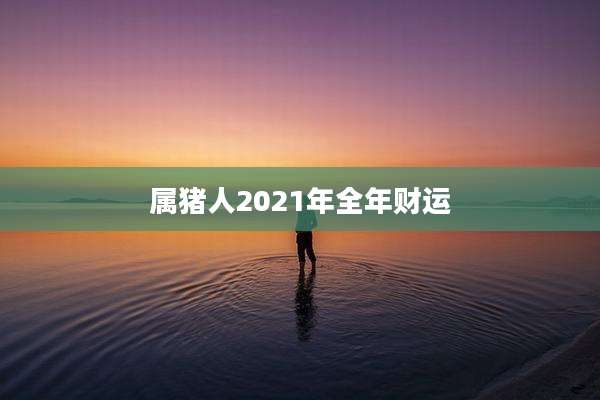 属猪人2021年全年财运