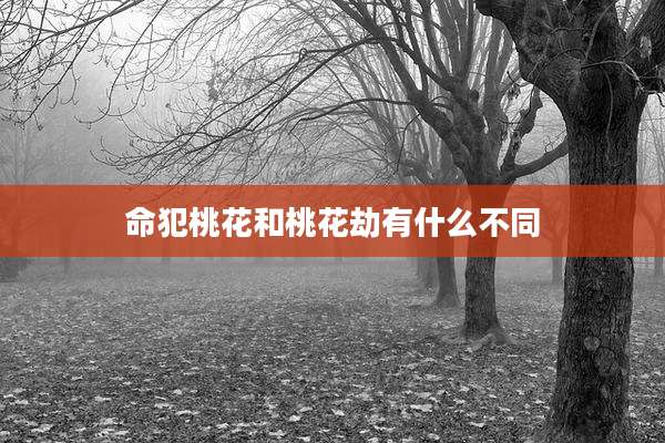 命犯桃花和桃花劫有什么不同