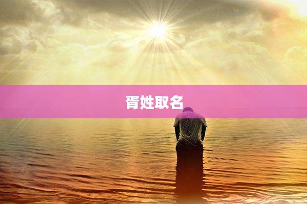 胥姓取名