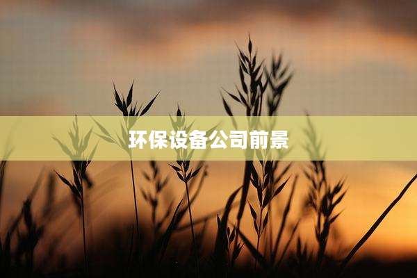 环保设备公司前景
