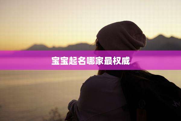 宝宝起名哪家最权威