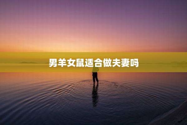 男羊女鼠适合做夫妻吗