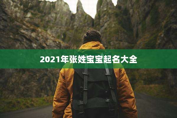 2021年张姓宝宝起名大全
