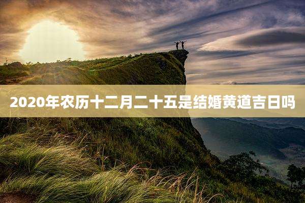 2020年农历十二月二十五是结婚黄道吉日吗