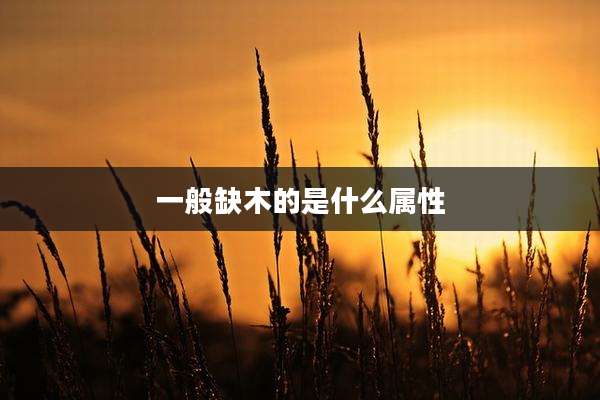 一般缺木的是什么属性