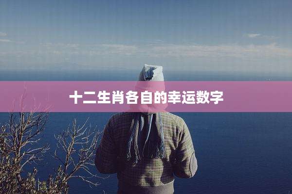 十二生肖各自的幸运数字