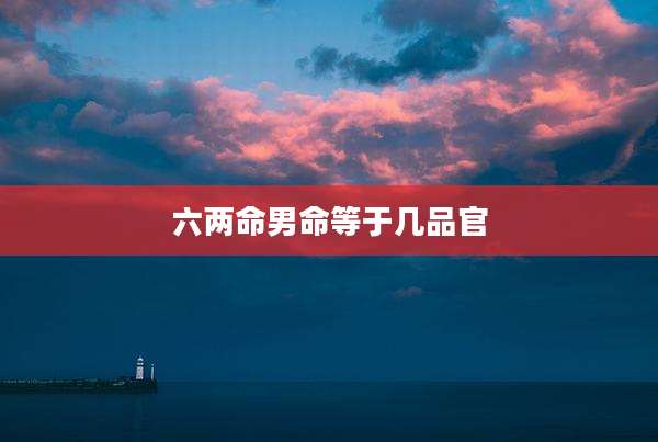 六两命男命等于几品官