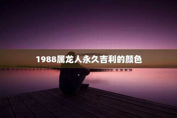 1988属龙人永久吉利的颜色