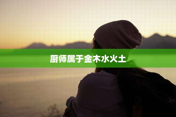 厨师属于金木水火土