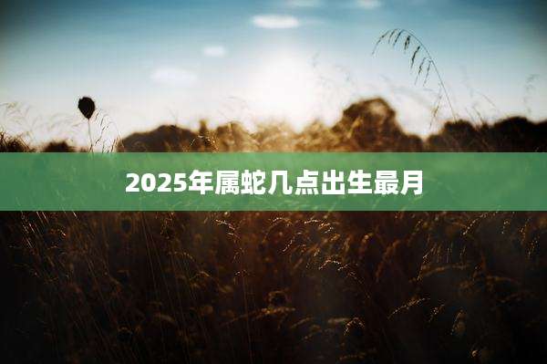 2025年属蛇几点出生最月