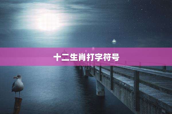 十二生肖打字符号