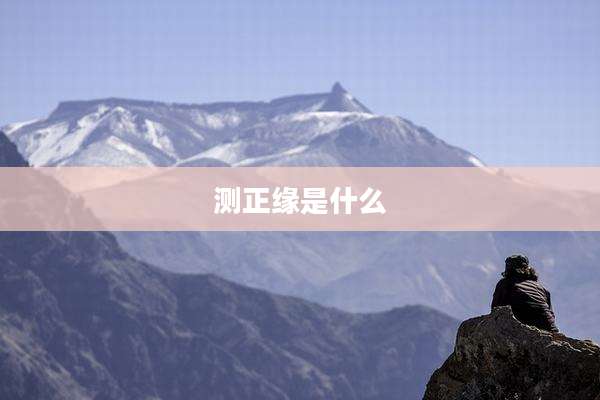 测正缘是什么