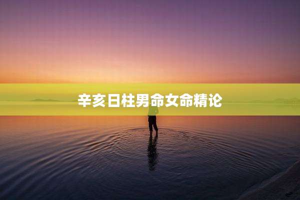 辛亥日柱男命女命精论