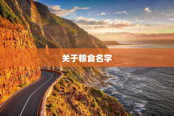 关于粮食名字