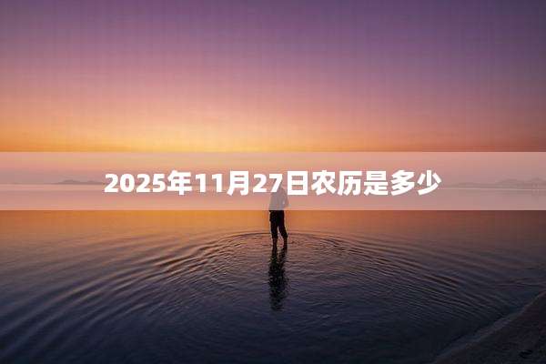 2025年11月27日农历是多少