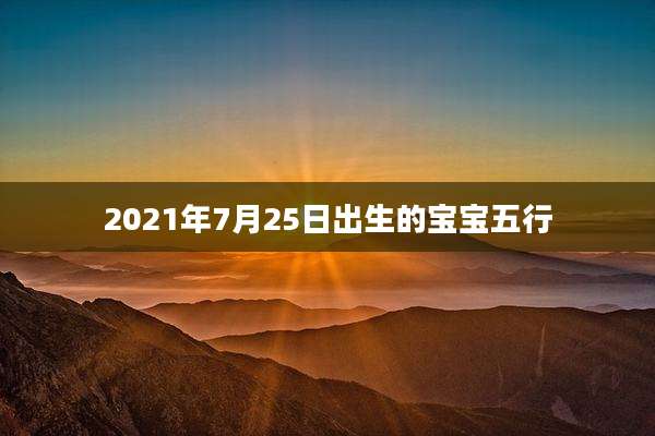 2021年7月25日出生的宝宝五行