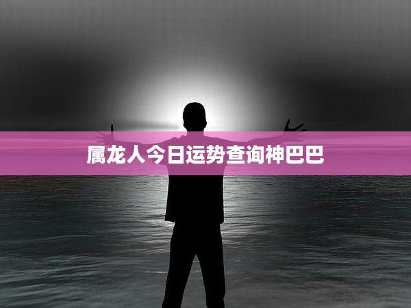 属龙人今日运势查询神巴巴
