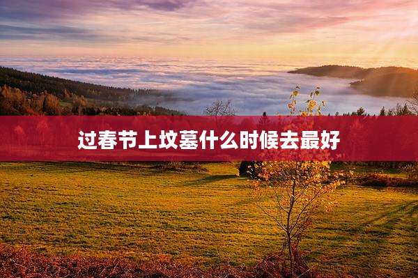 过春节上坟墓什么时候去最好