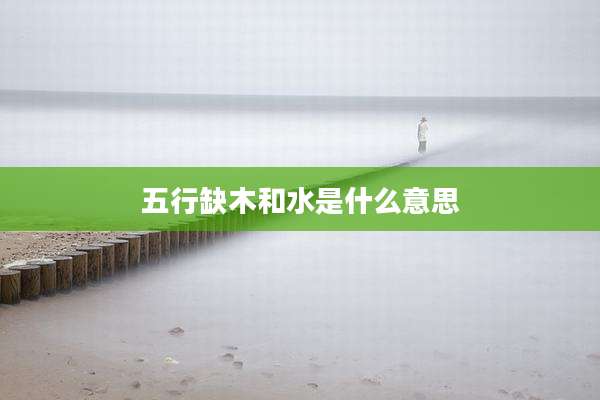 五行缺木和水是什么意思