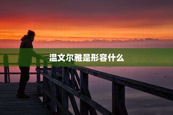 温文尔雅是形容什么