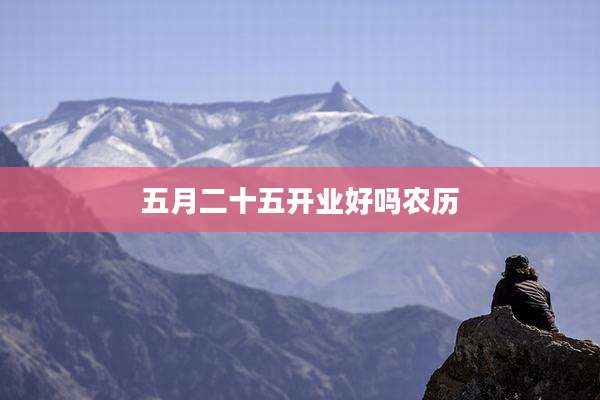 五月二十五开业好吗农历