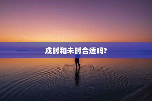 戍时和未时合适吗?