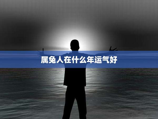 属兔人在什么年运气好