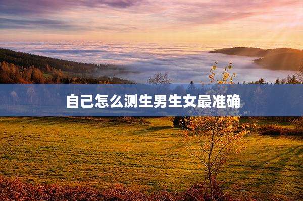 自己怎么测生男生女最准确