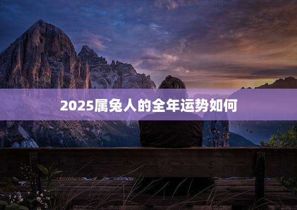 2025属兔人的全年运势如何