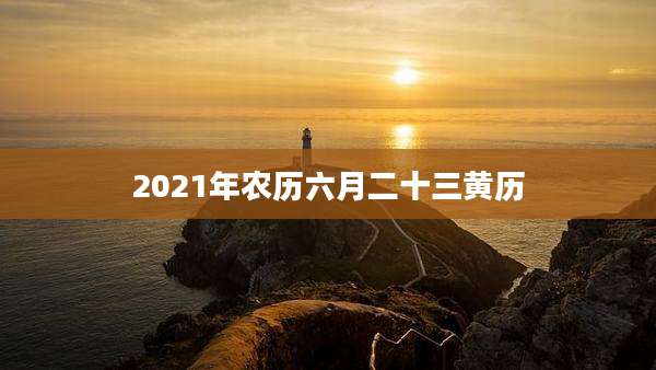 2021年农历六月二十三黄历