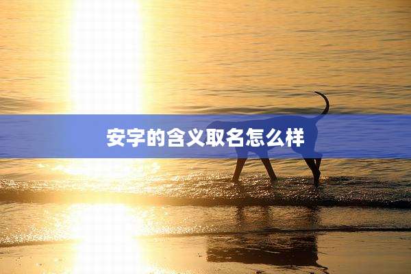 安字的含义取名怎么样