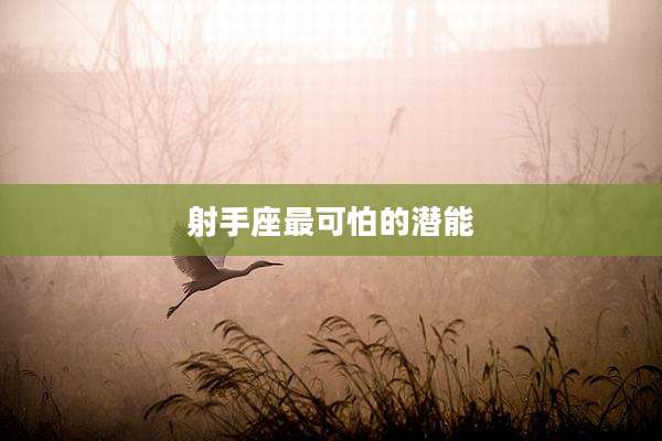 射手座最可怕的潜能