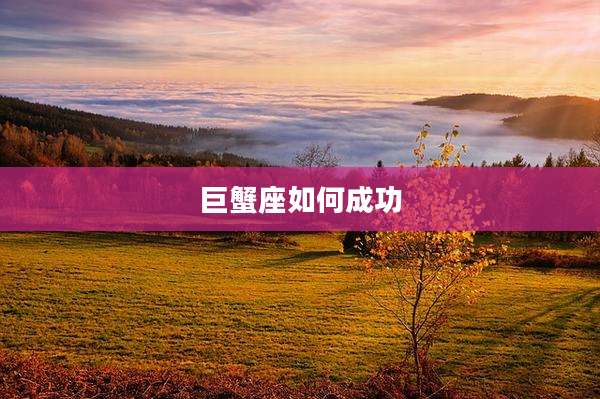 巨蟹座如何成功