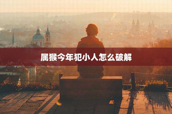 属猴今年犯小人怎么破解