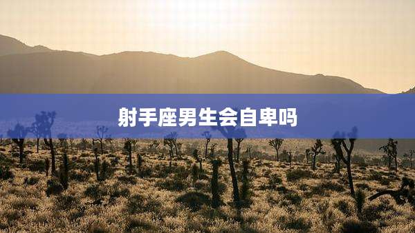 射手座男生会自卑吗