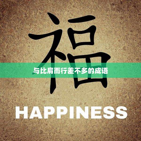 与比肩而行差不多的成语