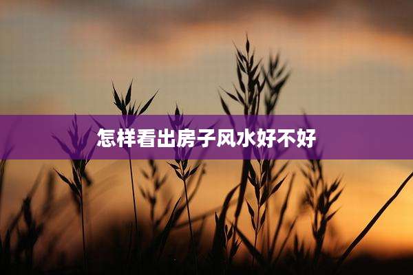 怎样看出房子风水好不好