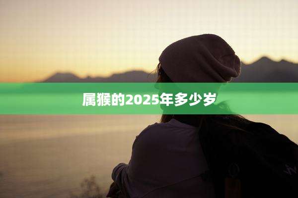 属猴的2025年多少岁